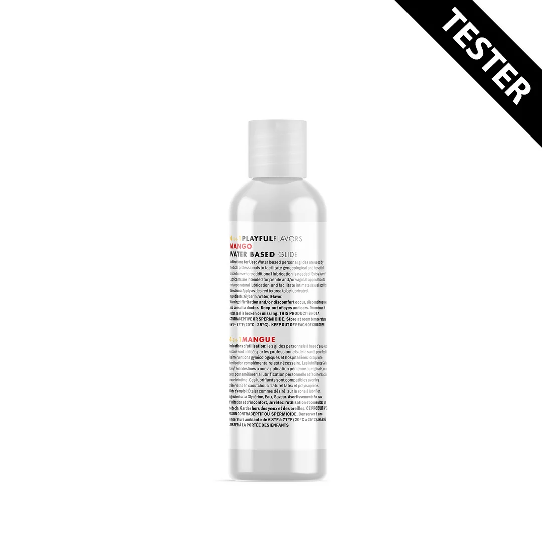 Gleitgel mit Geschmack, 4 in 1 Lubricant, Probiergröße, Mango, 30 ml, Swiss Navy – Bild 1