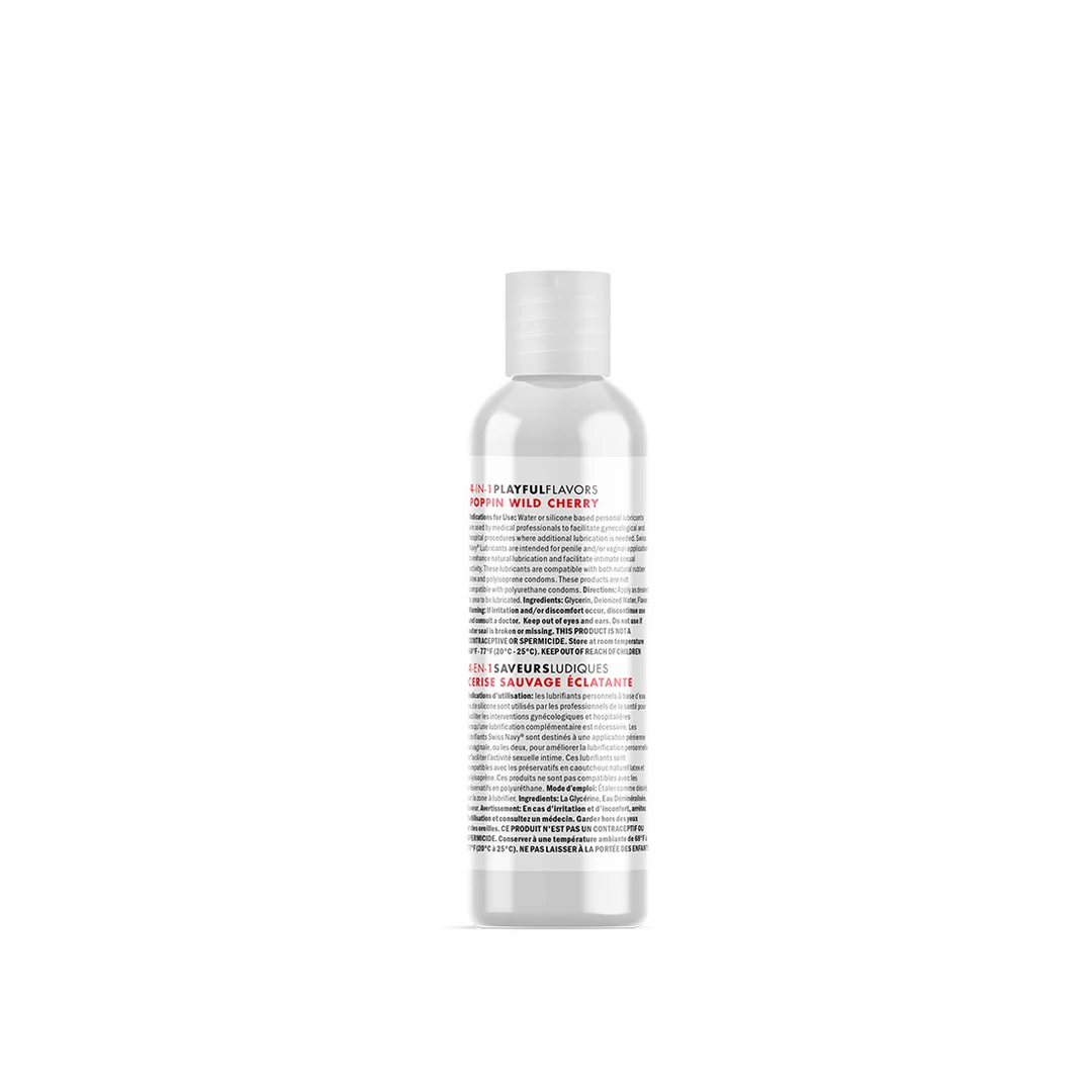 Aromatisiertes Gleitgel – 4 in 1 Playful Flavors - Lubricant with Poppin Wild Cherry Flavor – Kirsche – 29,5 ml – Swiss Navy – Bild 1