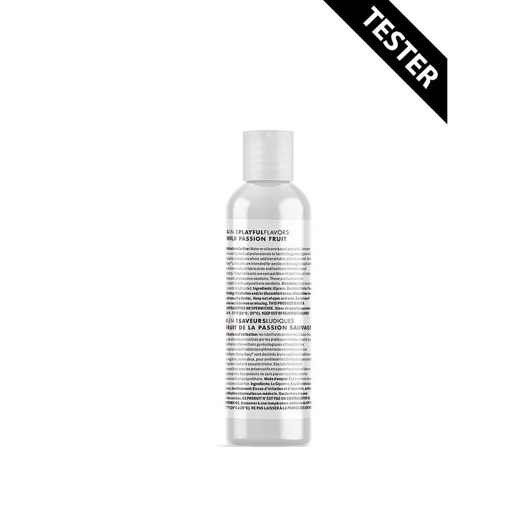 Gleitgel mit Geschmack – 4 in 1 Playful Flavors, essbar und wärmend – Maracuja – 29,5 ml – Swiss Navy – Bild 7