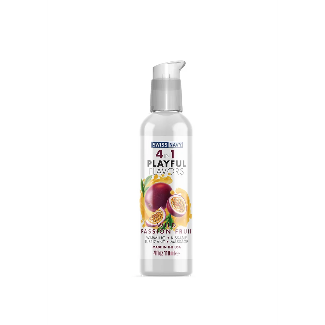 Gleitgel mit Geschmack – 4 in 1 Playful Flavors, essbar und wärmend – Maracuja – 29,5 ml – Swiss Navy – Bild 6