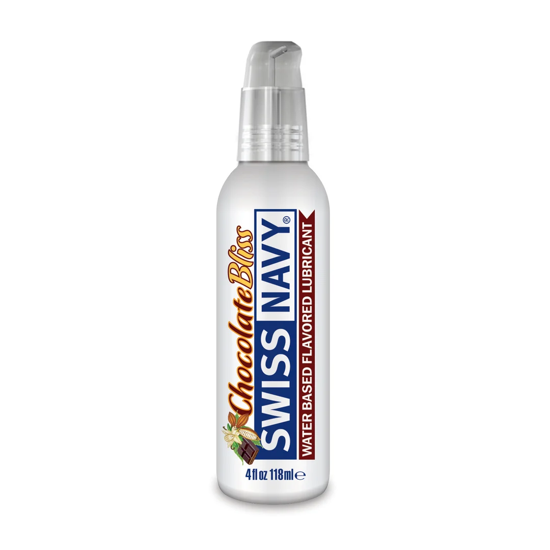 SNFCB4_1_2 Aromatisiertes Gleitmittel, langanhaltend, nicht klebrig, reisefreundliche auslaufsichere Flasche, Schokolade, 118 ml, Swiss Navy – Bild 1