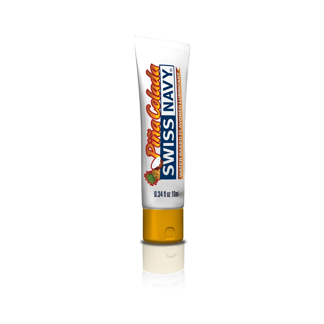Gleitgel mit Geschmack – Premiumformel mit langer Gleitfähigkeit – Pina Colada – 10 ml – Swiss Navy – Bild 1