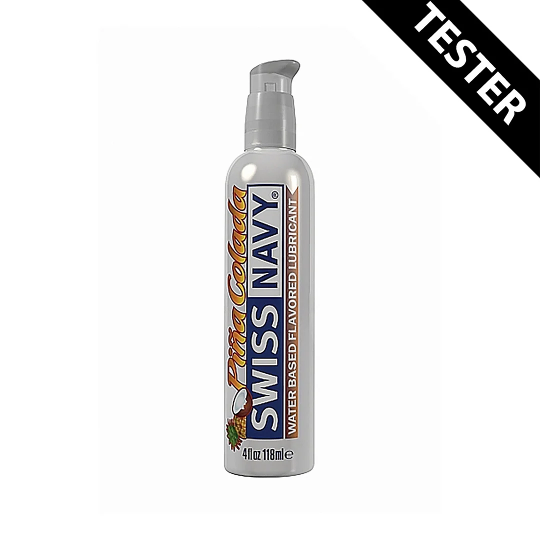 SNFPC4-T_1_1 Gleitgel mit Geschmack – Tester mit auslaufsicherem Pumpspender – Pina Colada – 118 ml – Swiss Navy – Bild 1