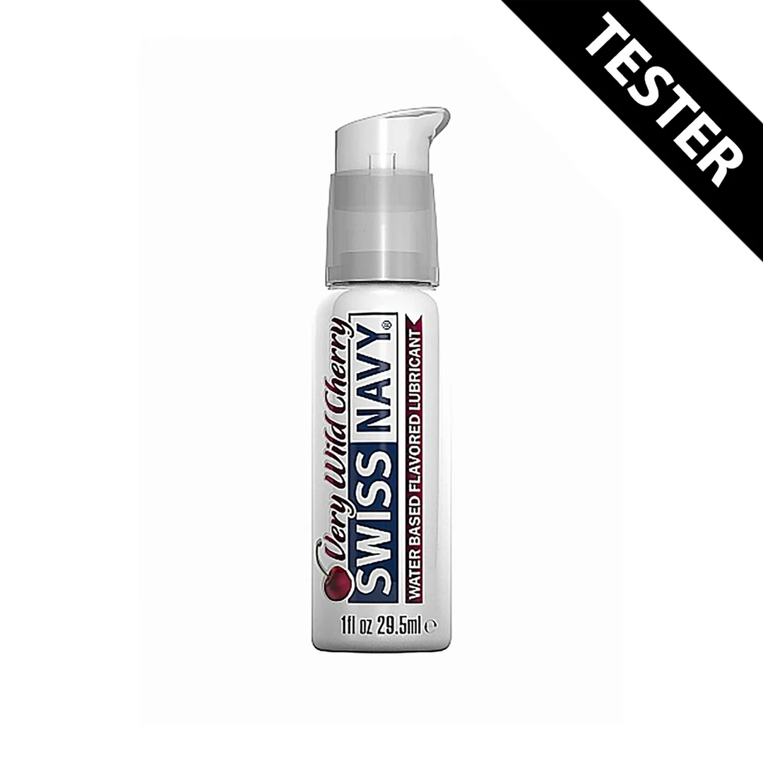 SNFVWC1-T_1_2 Gleitgel mit Geschmack – Hochwertiges Gel Gleitgel, essbar (Tester) – Kirsche – 30 ml – Swiss Navy – Bild 1