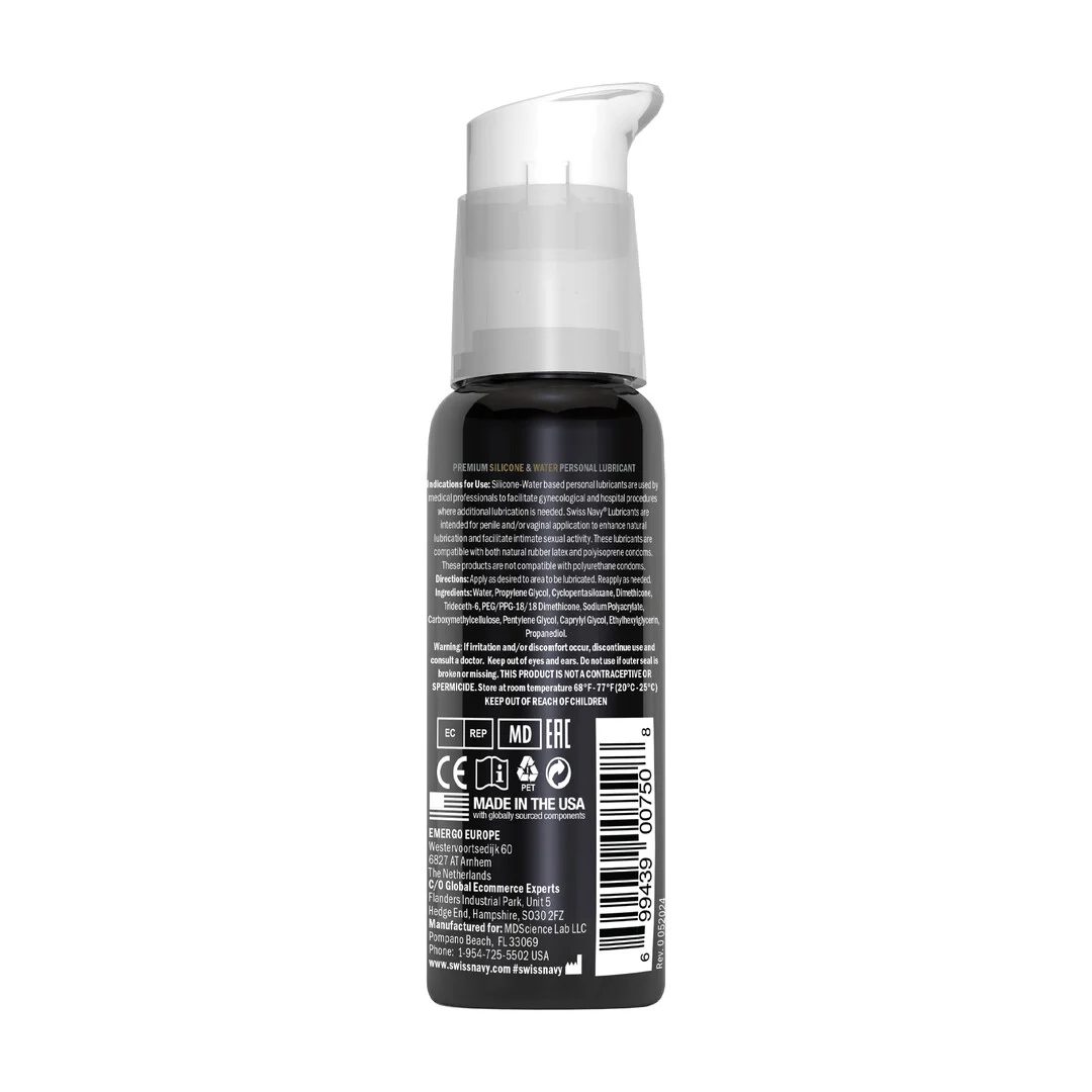 Gleitgel (neutral) – Hybrid Gleitgel auf Silikon und Wasserbasis – unparfümiert, kein Geschmack – 29,5 ml – Swiss Navy – Bild 3