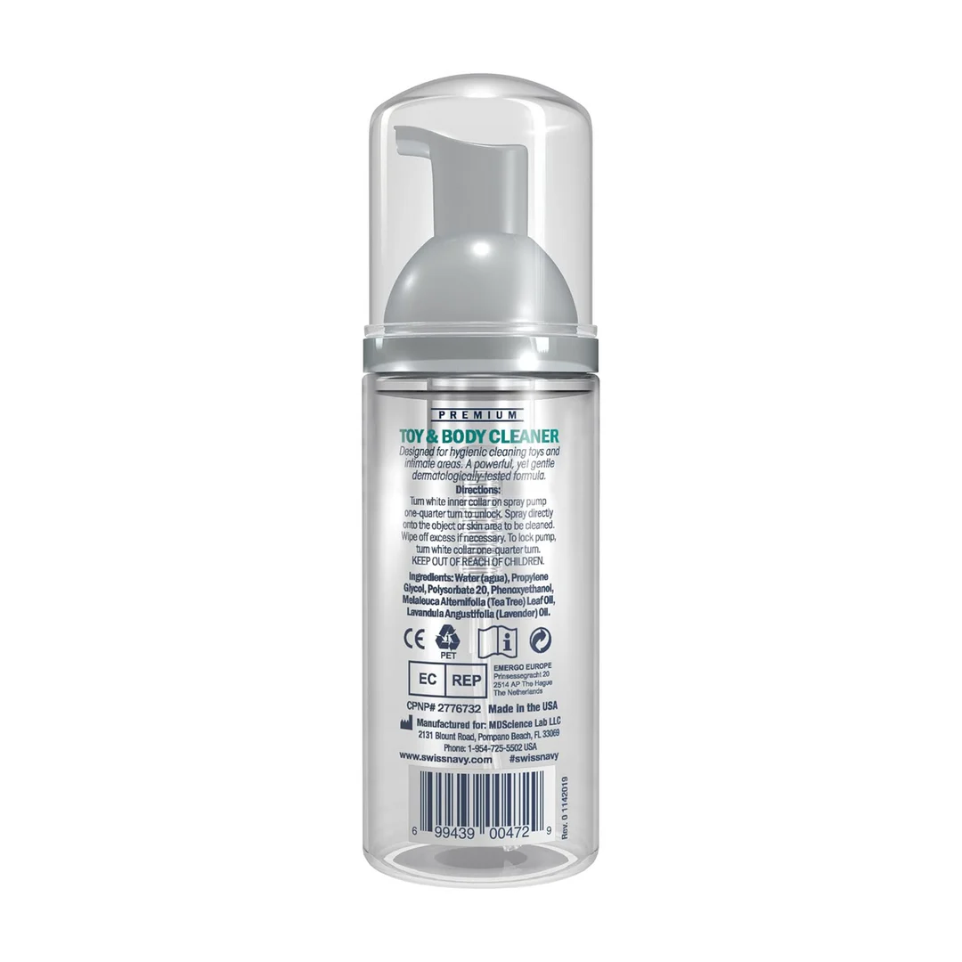 Toy and Body Cleaner – Reinigungsspray für Toys und Haut, geeignet bei Verwendung von Silikongleitgel – Swiss Navy – 177 ml / 6 fl oz – TESTER – Bild 2