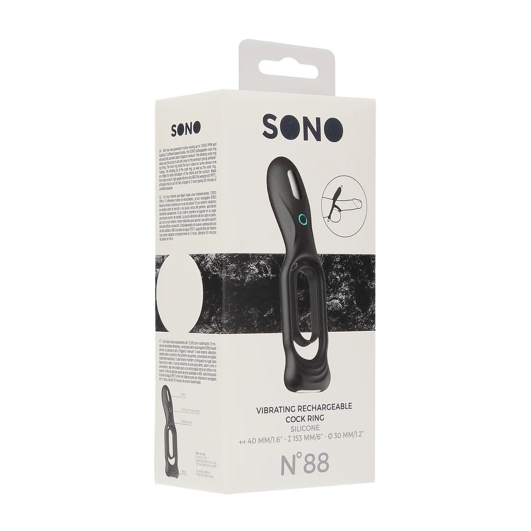 SON088BLK_1 Vibrierender Cockring mit 10 Einstellungen – No.88 – Bild 1