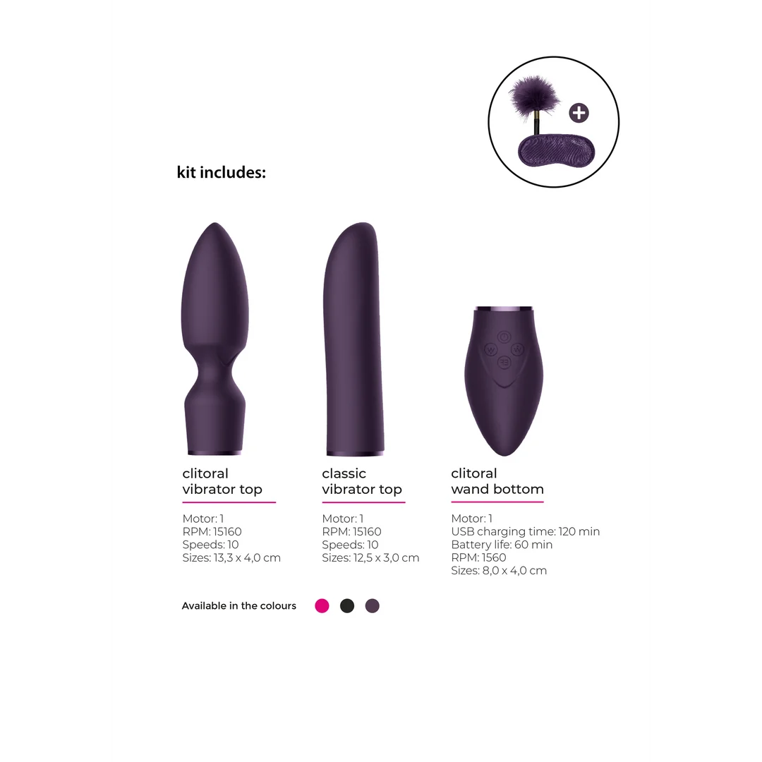 Switch by Shots Pleasure Kit #4 Vibrator mit austauschbaren Aufsätzen – Bild 12