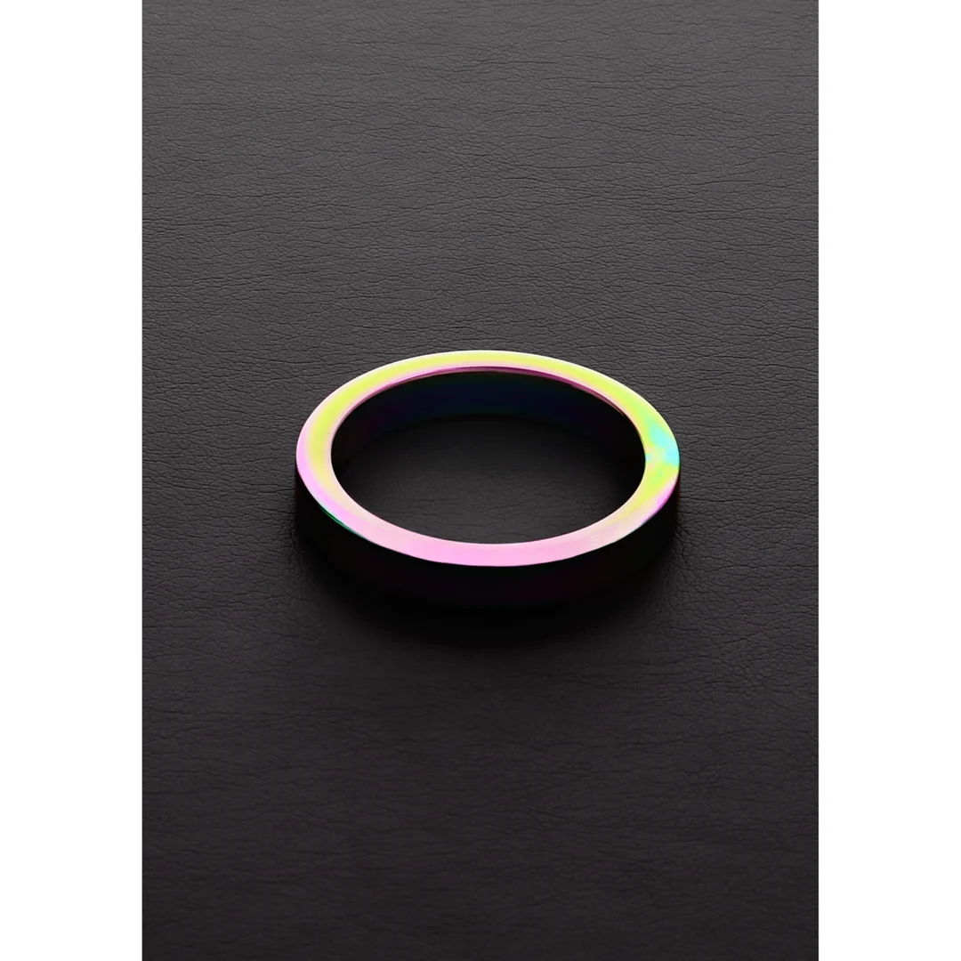 Nicht vibrierender Cockring mit eloxierter Oberfläche – Rainbow Flat C Ring – Bild 6