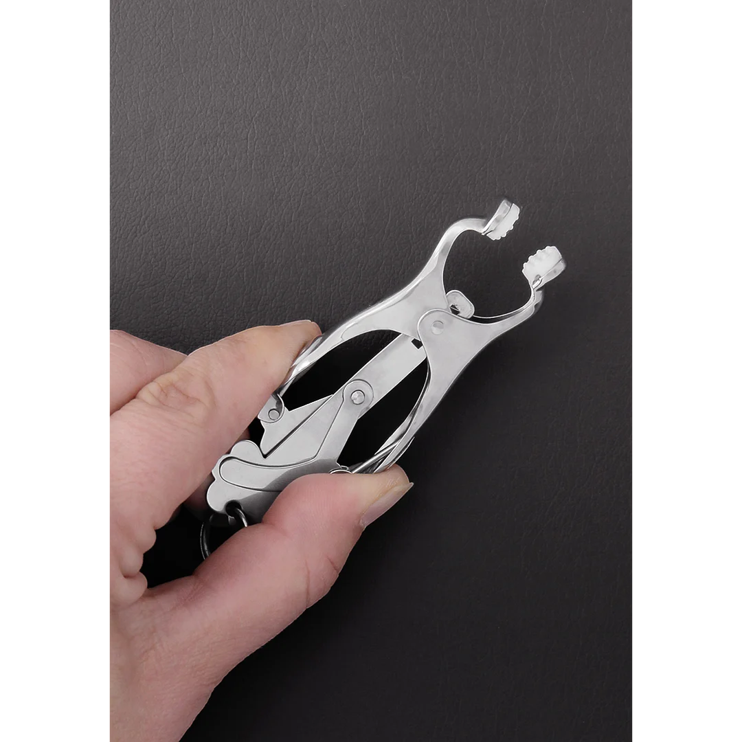 Steel by Shots Clover Brustwarzenklemmen mit Kette – Bild 2