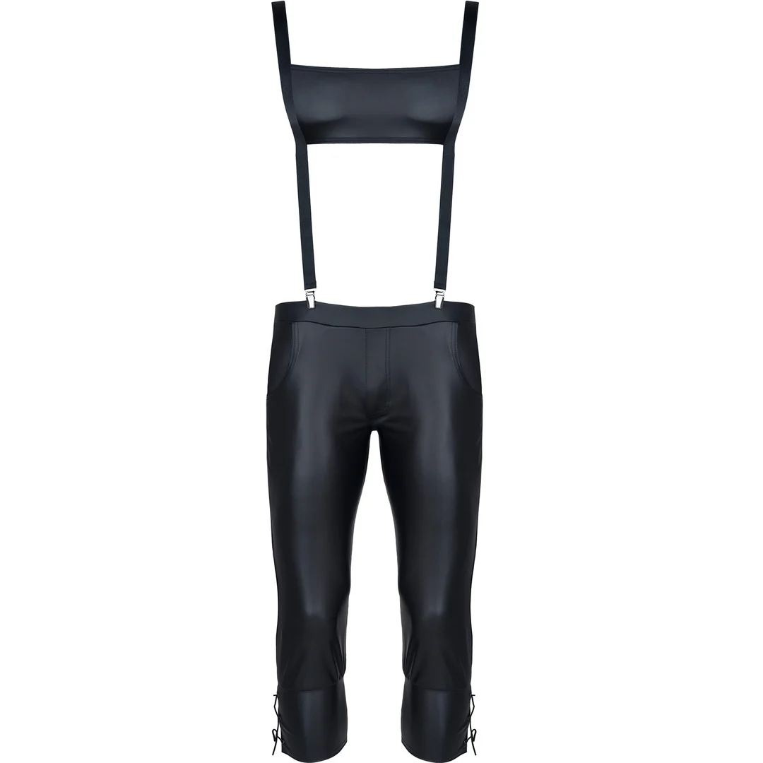 Fetish Outfit in Wetlook mit Metalldetails für ihn – Regnes Fetish Planet – Bild 5