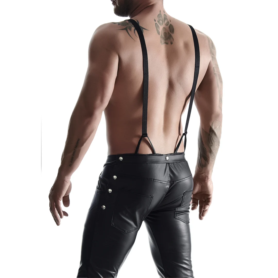 Fetish Outfit in Wetlook mit Metalldetails für ihn – Regnes Fetish Planet – Bild 10