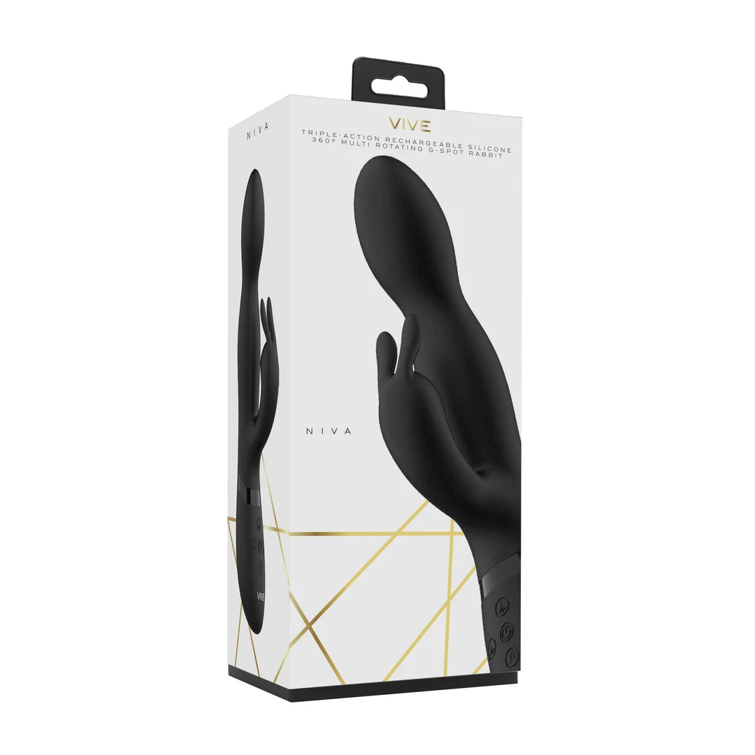 Rabbit Vibrator mit 360° rotierender G Punkt Spitze und 10 Einstellungen, VIVE by Shots, lila – Bild 8