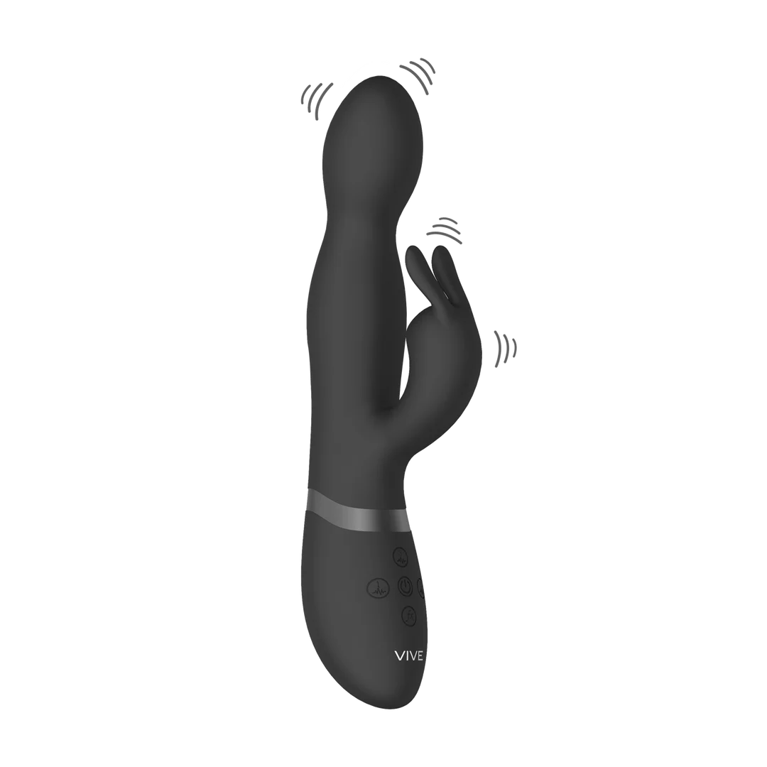 Rabbit Vibrator mit 360° rotierender G Punkt Spitze und 10 Einstellungen, VIVE by Shots, lila – Bild 10