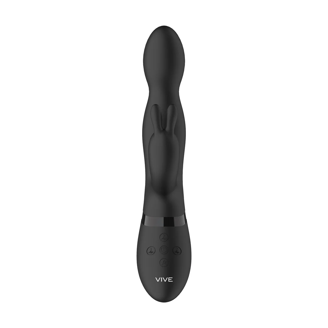 Rabbit Vibrator mit 360° rotierender G Punkt Spitze und 10 Einstellungen, VIVE by Shots, lila – Bild 11