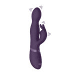 Rabbit Vibrator mit 360° rotierender G Punkt Spitze und 10 Einstellungen, VIVE by Shots, lila – Bild 4