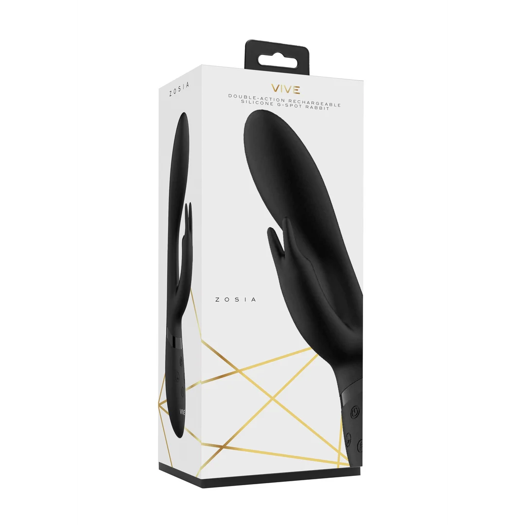 Rabbit Vibrator mit 10 Einstellungen für G Punkt und Klitoris, aufladbar und wasserdicht, VIVE by Shots, rosa VIVE by Shots – Bild 2
