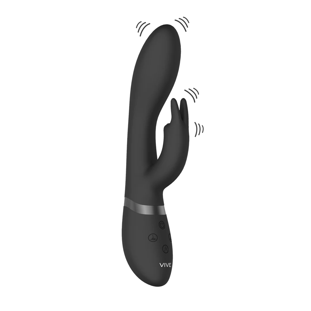 Rabbit Vibrator mit 10 Einstellungen für G Punkt und Klitoris, aufladbar und wasserdicht, VIVE by Shots, rosa VIVE by Shots – Bild 4
