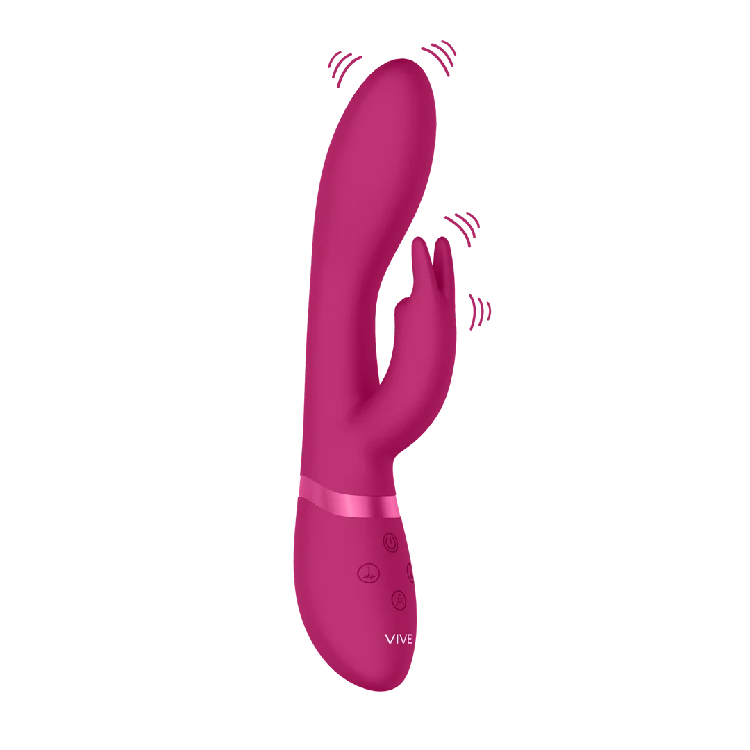 Rabbit Vibrator mit 10 Einstellungen für G Punkt und Klitoris, aufladbar und wasserdicht, VIVE by Shots, rosa VIVE by Shots – Bild 10