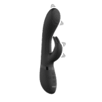 Rabbit Vibrator mit Pulswellen G Punkt Spitze und Klitorisvibrator, schwarz, VIVE by Shots – Bild 10