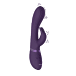 Rabbit Vibrator mit Pulswellen G Punkt Spitze und Klitorisvibrator, schwarz, VIVE by Shots – Bild 4