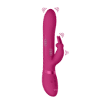 Rabbit Vibrator mit Perlenbewegung und 3 Motoren, VIVE by Shots, schwarz VIVE by Shots – Bild 10