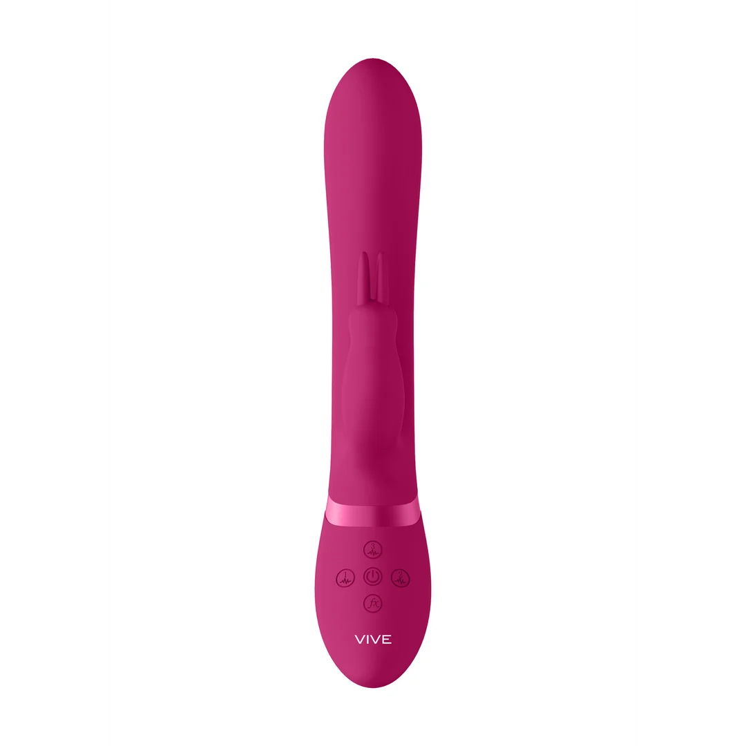 Rabbit Vibrator mit Perlenbewegung und 3 Motoren, VIVE by Shots, schwarz VIVE by Shots – Bild 11