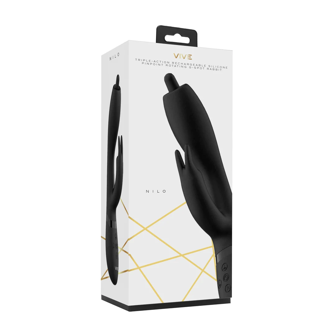Rabbit Vibrator mit um 360° rotierender G Punkt Spitze und Klitorisstimulation, VIVE by Shots, lila VIVE by Shots – Bild 2