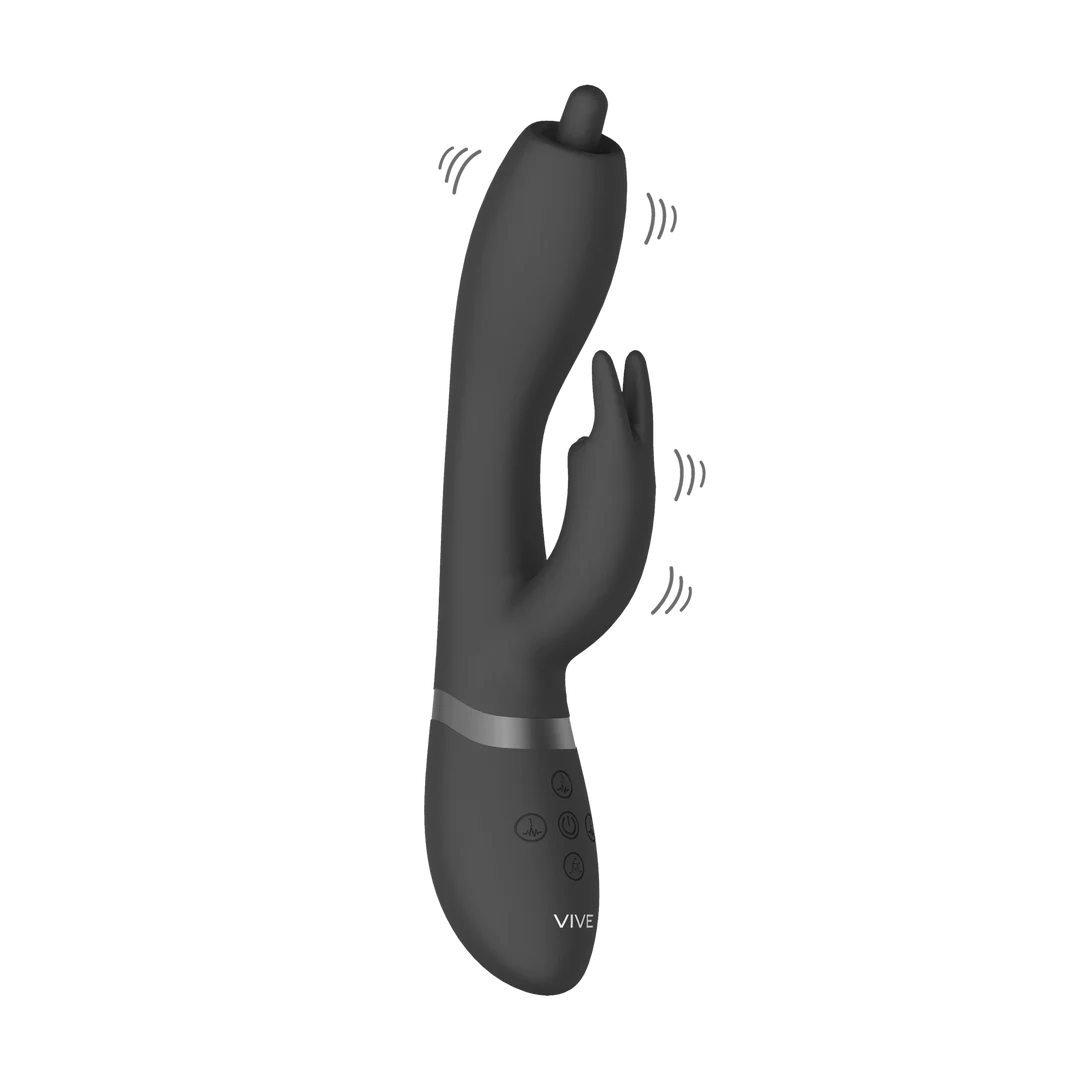 Rabbit Vibrator mit um 360° rotierender G Punkt Spitze und Klitorisstimulation, VIVE by Shots, lila VIVE by Shots – Bild 4
