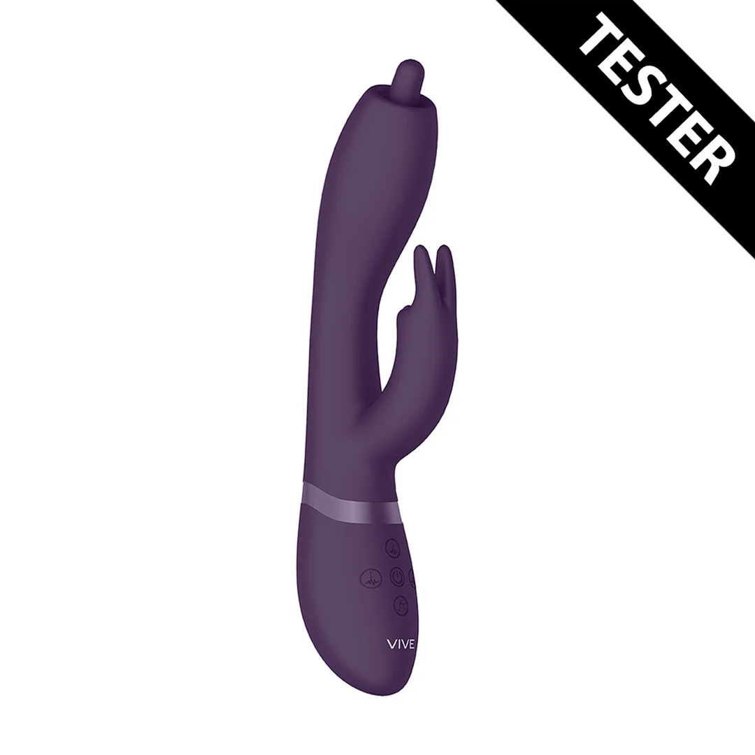 Rabbit Vibrator mit um 360° rotierender G Punkt Spitze und Klitorisstimulation, VIVE by Shots, lila VIVE by Shots – Bild 1