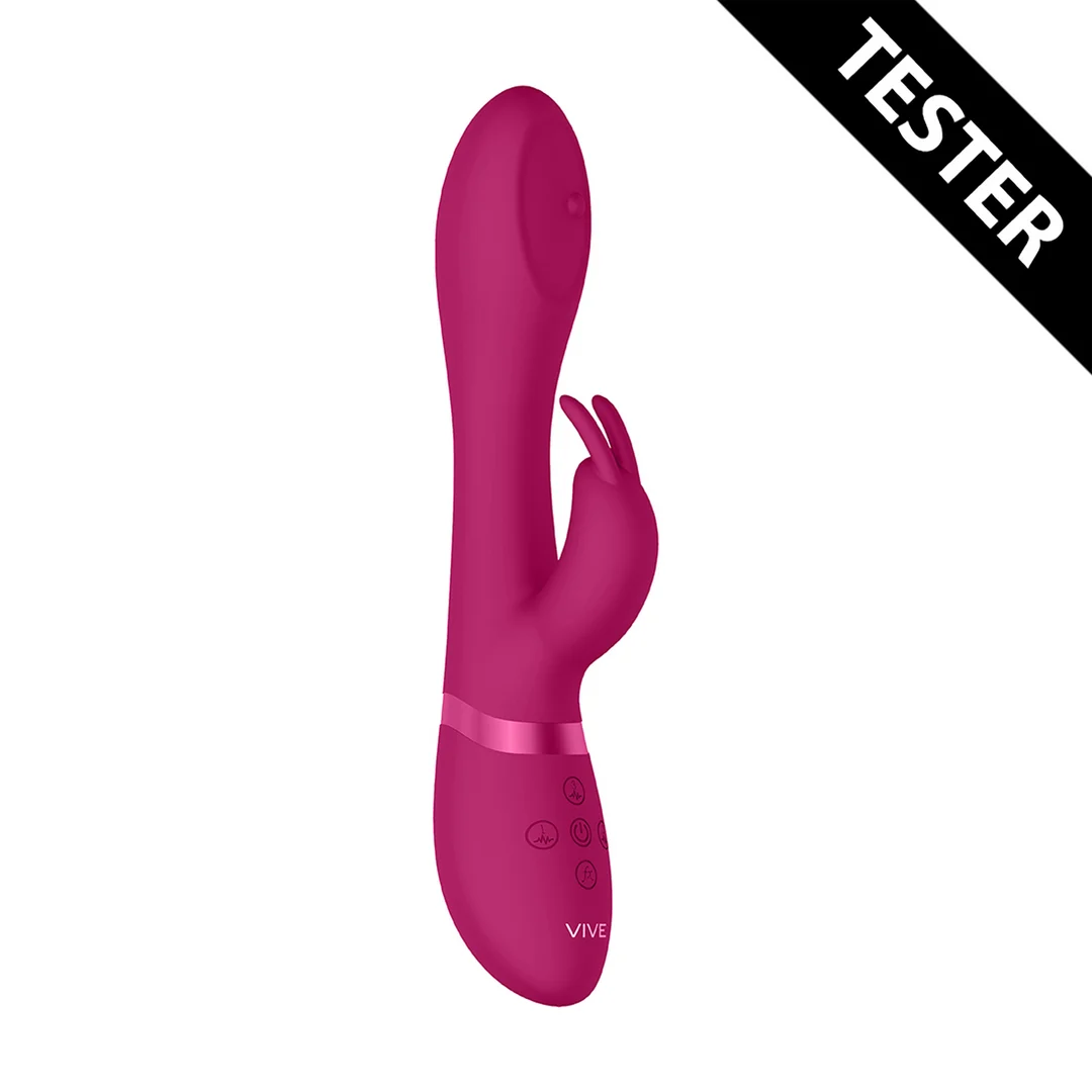 VIVE022PNKTEST_1_1 Rabbit Vibrator mit rotierenden Perlen und 10 Einstellungen – VIVE Mira, Rosa, VIVE by Shots – Bild 1