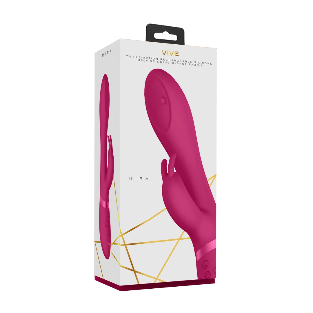 Rabbit Vibrator mit rotierenden Perlen und 10 Einstellungen – VIVE Mira, Rosa, VIVE by Shots – Bild 2