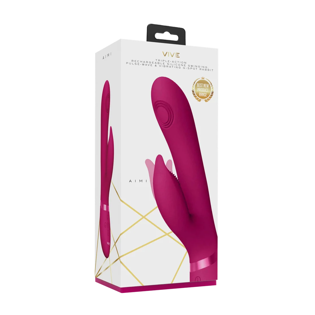 Rabbit Vibrator mit Pulse Wave für G Punkt und Klitorisstimulation – VIVE Lila VIVE by Shots – Bild 2