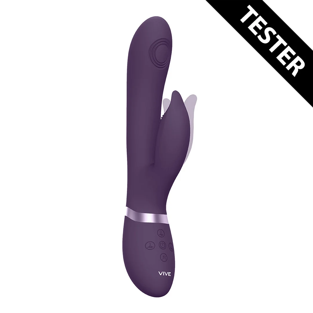 VIVE029PURTEST_1_1 Rabbit Vibrator mit Pulse Wave für G Punkt und Klitorisstimulation – VIVE Lila VIVE by Shots – Bild 1
