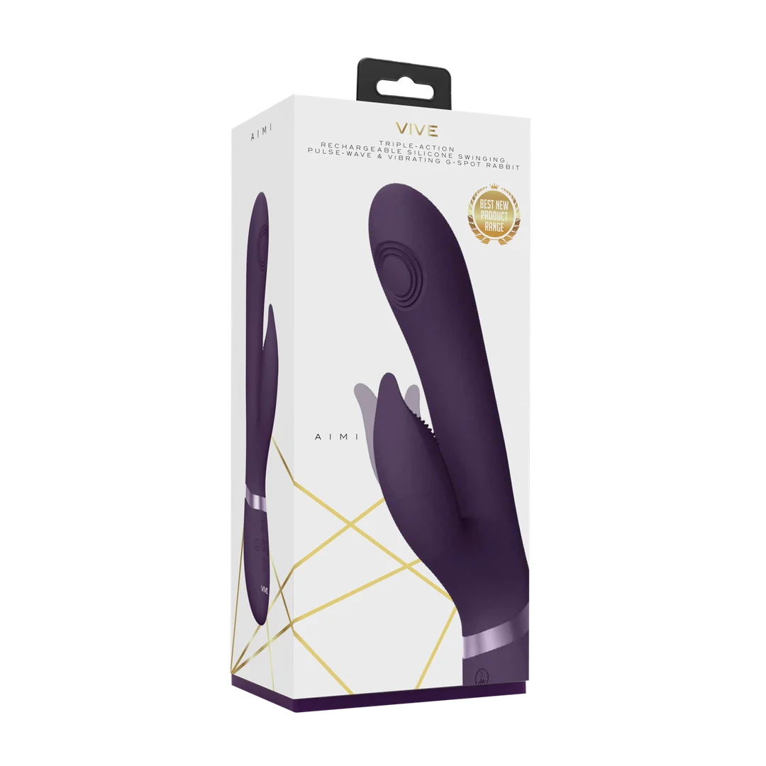 Rabbit Vibrator mit Pulse Wave für G Punkt und Klitorisstimulation – VIVE Lila VIVE by Shots – Bild 8