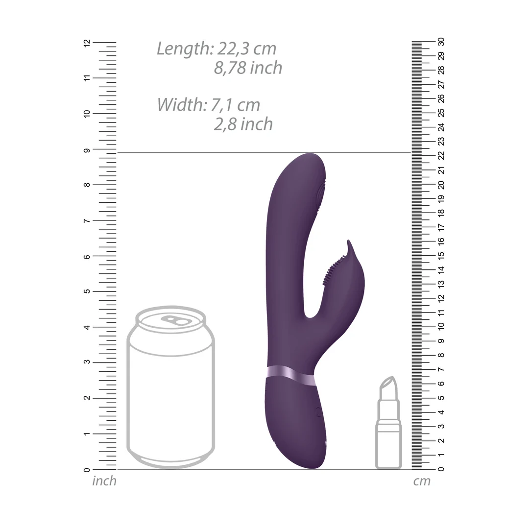 Rabbit Vibrator mit Pulse Wave für G Punkt und Klitorisstimulation – VIVE Lila VIVE by Shots – Bild 13