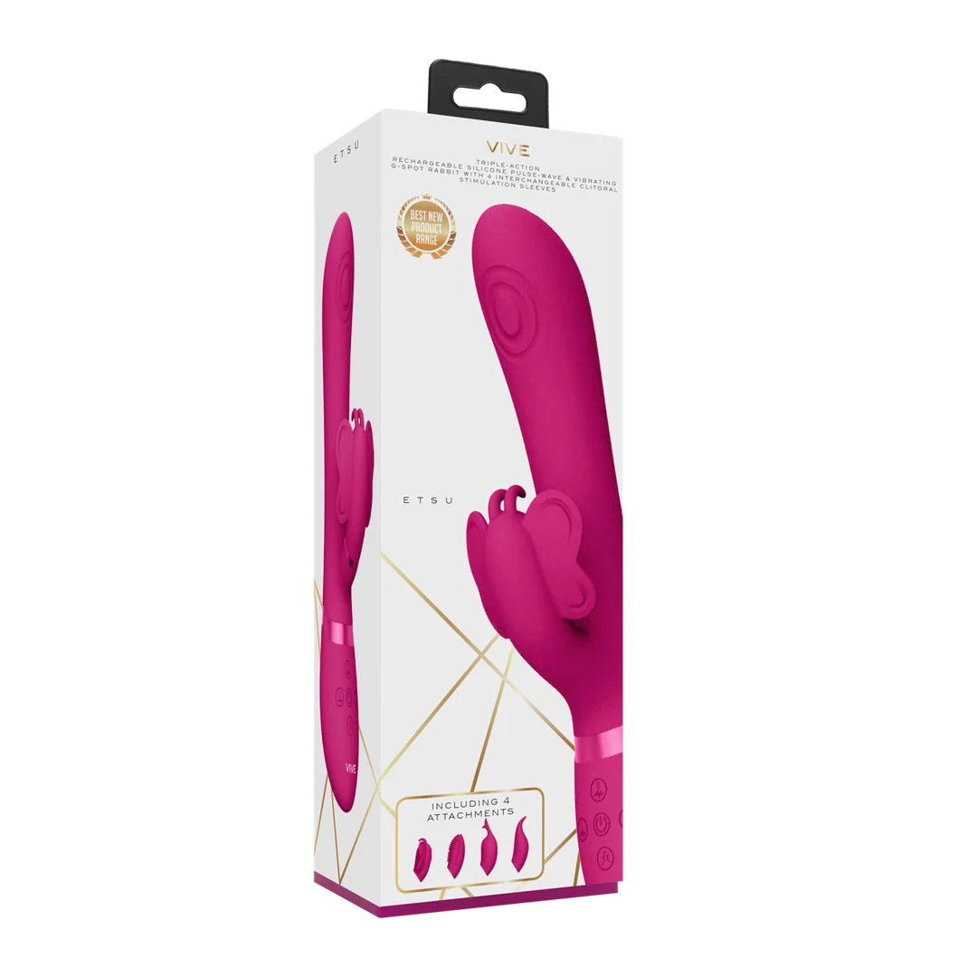 Rabbit Vibrator – Stimulation mit Pulse Wave für G Punkt und Klitoris – VIVE Etsu lila VIVE by Shots – Bild 2
