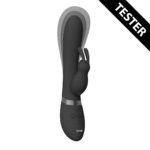 Rabbit Vibrator – aufblasbarer G Punkt + 10 Einstellungen – VIVE Schwarz VIVE by Shots