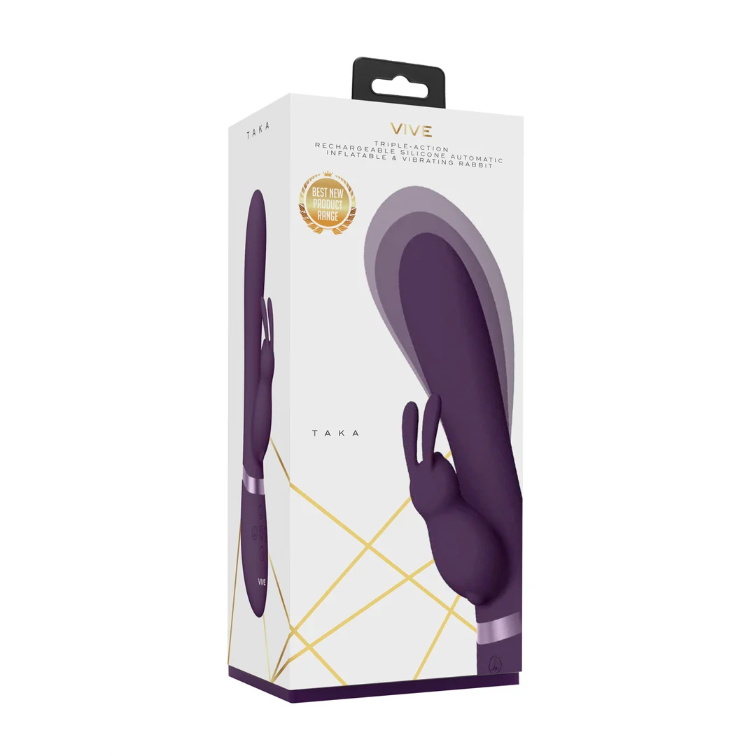 Rabbit Vibrator – aufblasbarer G Punkt + 10 Einstellungen – VIVE Schwarz VIVE by Shots – Bild 2