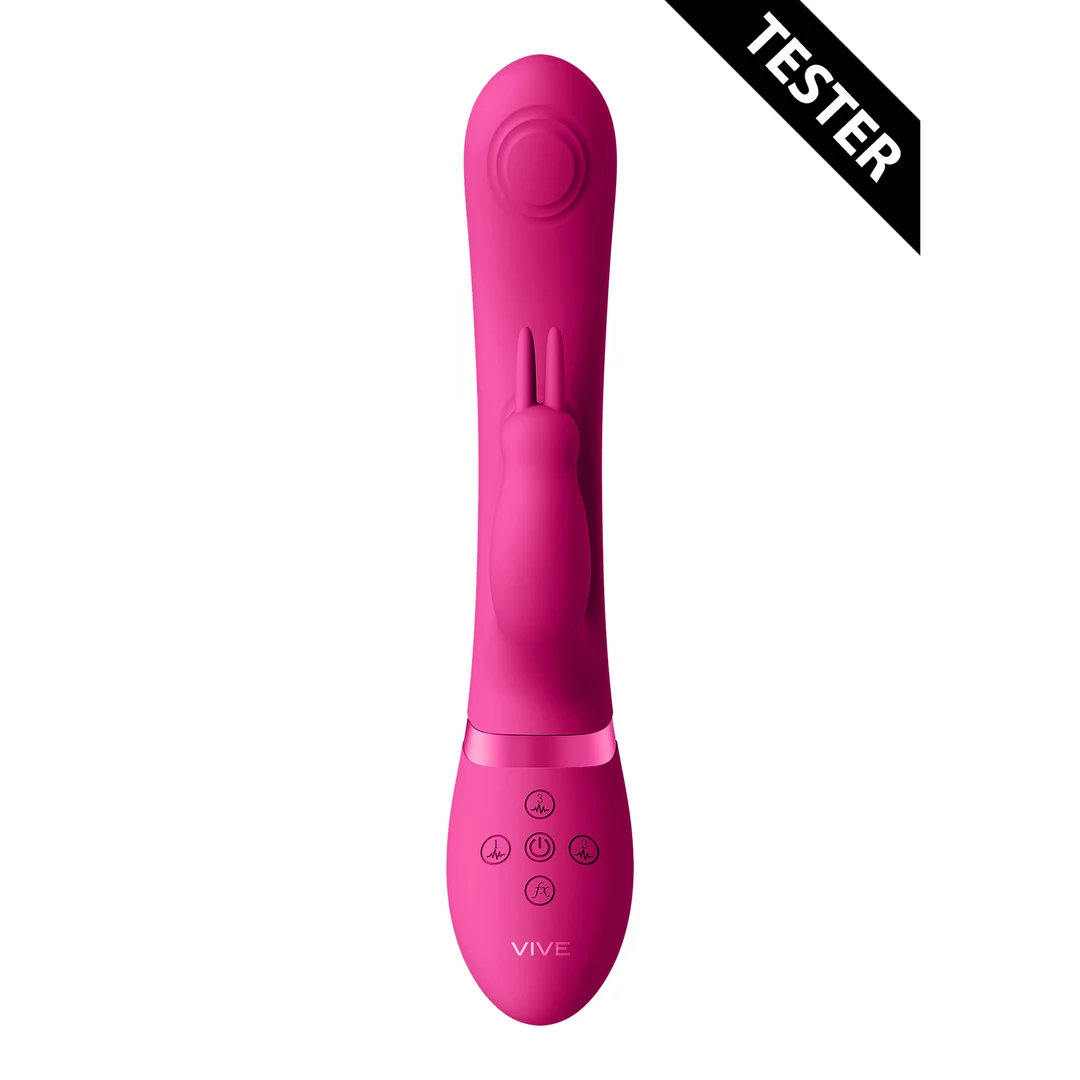 VIVE045PNKTEST_1 Rabbit Vibrator mit dualer Pulswelle und Höhepunkt Taste – VIVE by Shots, Rosa, VIVE by Shots – Bild 1