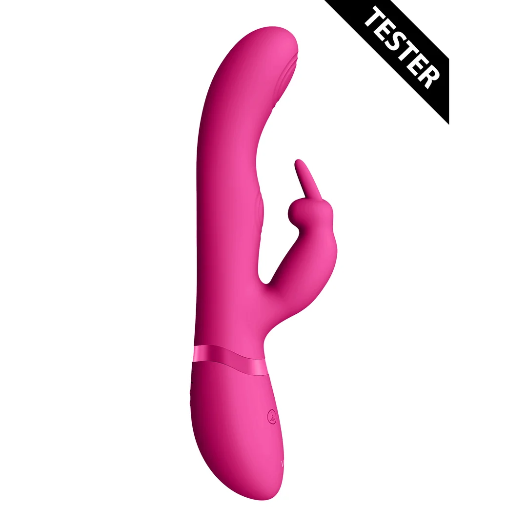 Rabbit Vibrator mit dualer Pulswelle und Höhepunkt Taste – VIVE by Shots, Rosa, VIVE by Shots – Bild 3