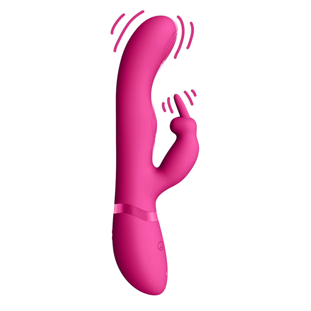 Rabbit Vibrator mit dualer Pulswelle und Höhepunkt Taste – VIVE by Shots, Rosa, VIVE by Shots – Bild 7
