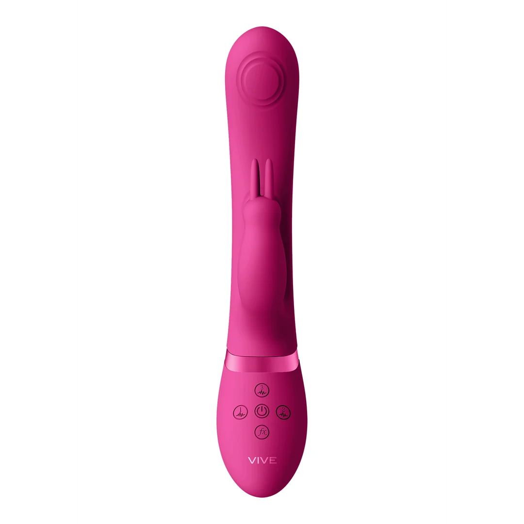 Rabbit Vibrator mit dualer Pulswelle und Höhepunkt Taste – VIVE by Shots, Rosa, VIVE by Shots – Bild 8