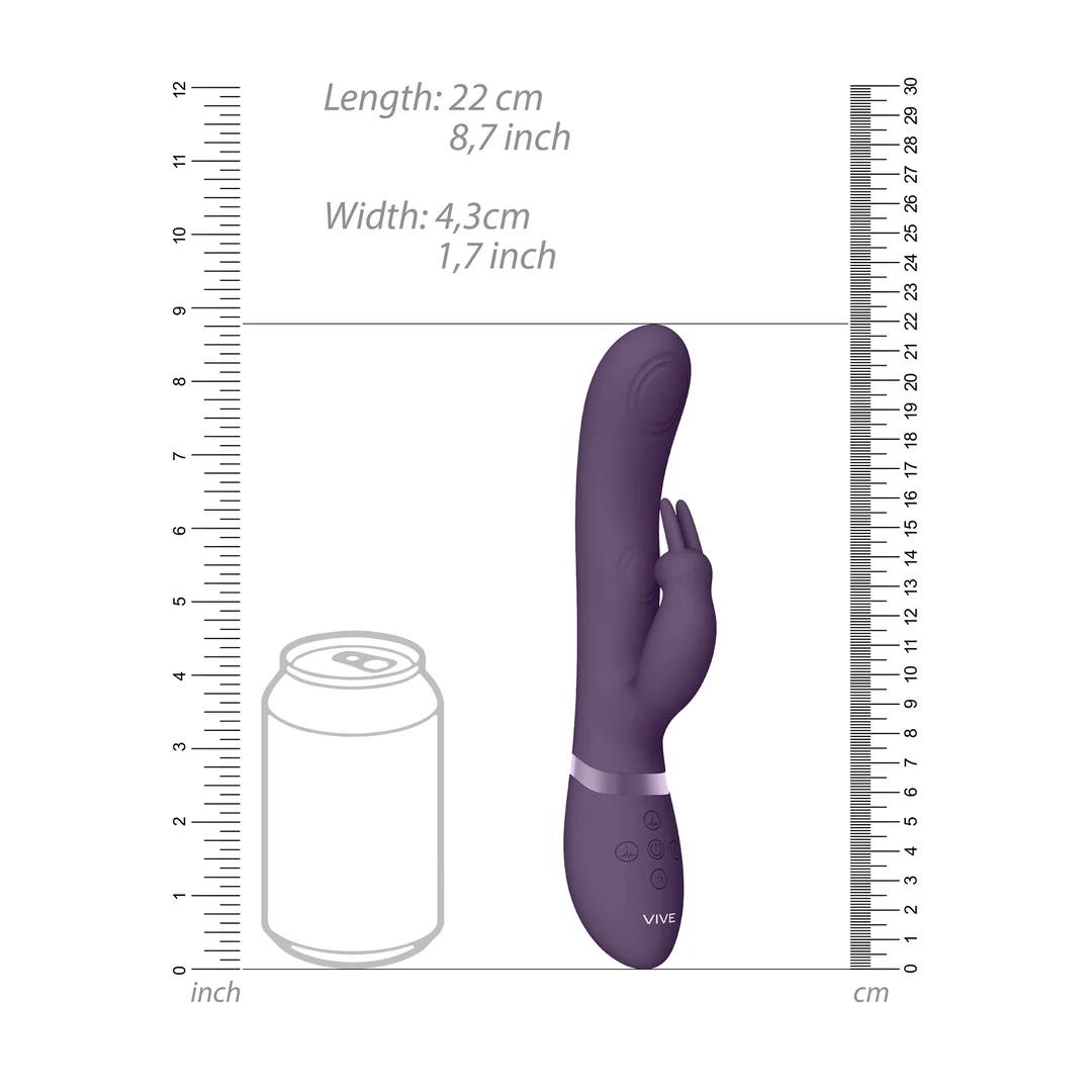 Rabbit Vibrator mit dualer Pulswelle und Höhepunkt Taste – VIVE by Shots, Rosa, VIVE by Shots – Bild 17