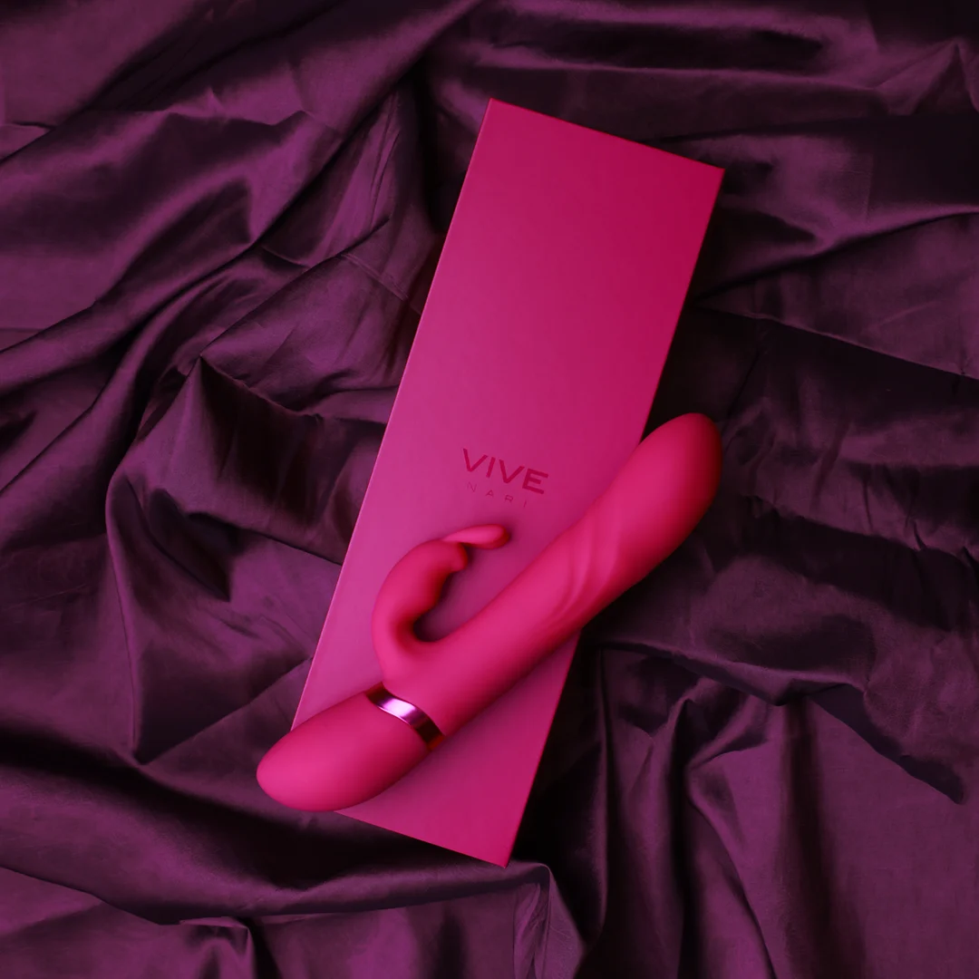 Rabbit Vibrator – vibrierende Spitze und rotierende Perlen – VIVE by Shots, rosa VIVE by Shots – Bild 6