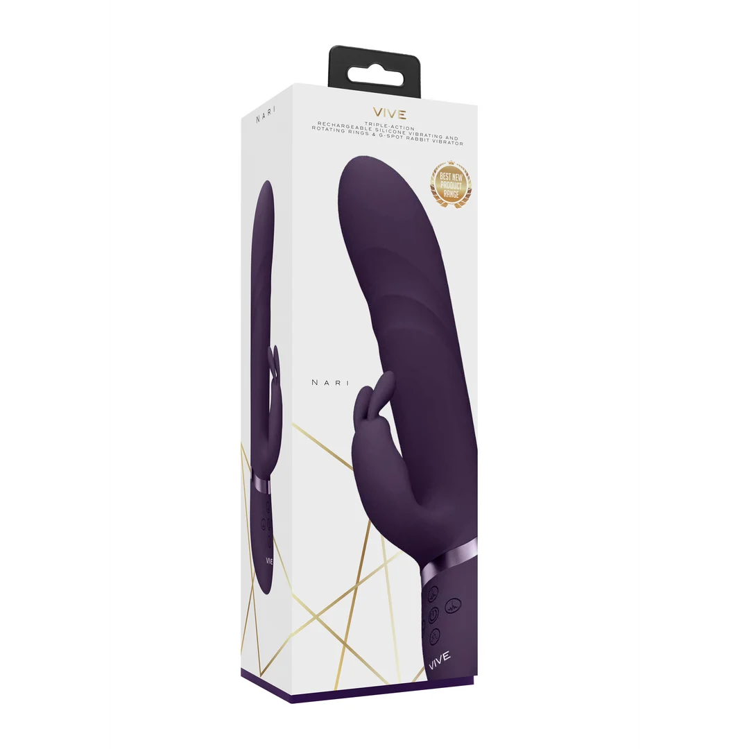 Rabbit Vibrator – vibrierende Spitze und rotierende Perlen – VIVE by Shots, rosa VIVE by Shots – Bild 8