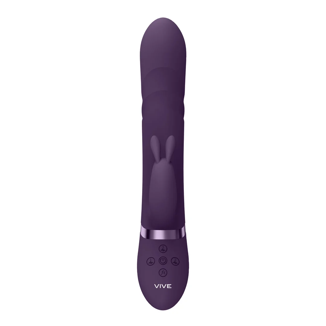 Rabbit Vibrator – vibrierende Spitze und rotierende Perlen – VIVE by Shots, rosa VIVE by Shots – Bild 10