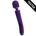 Wand Vibrator mit zwei Enden, flatternder Zunge und zwei Motoren, VIVE, lila VIVE by Shots