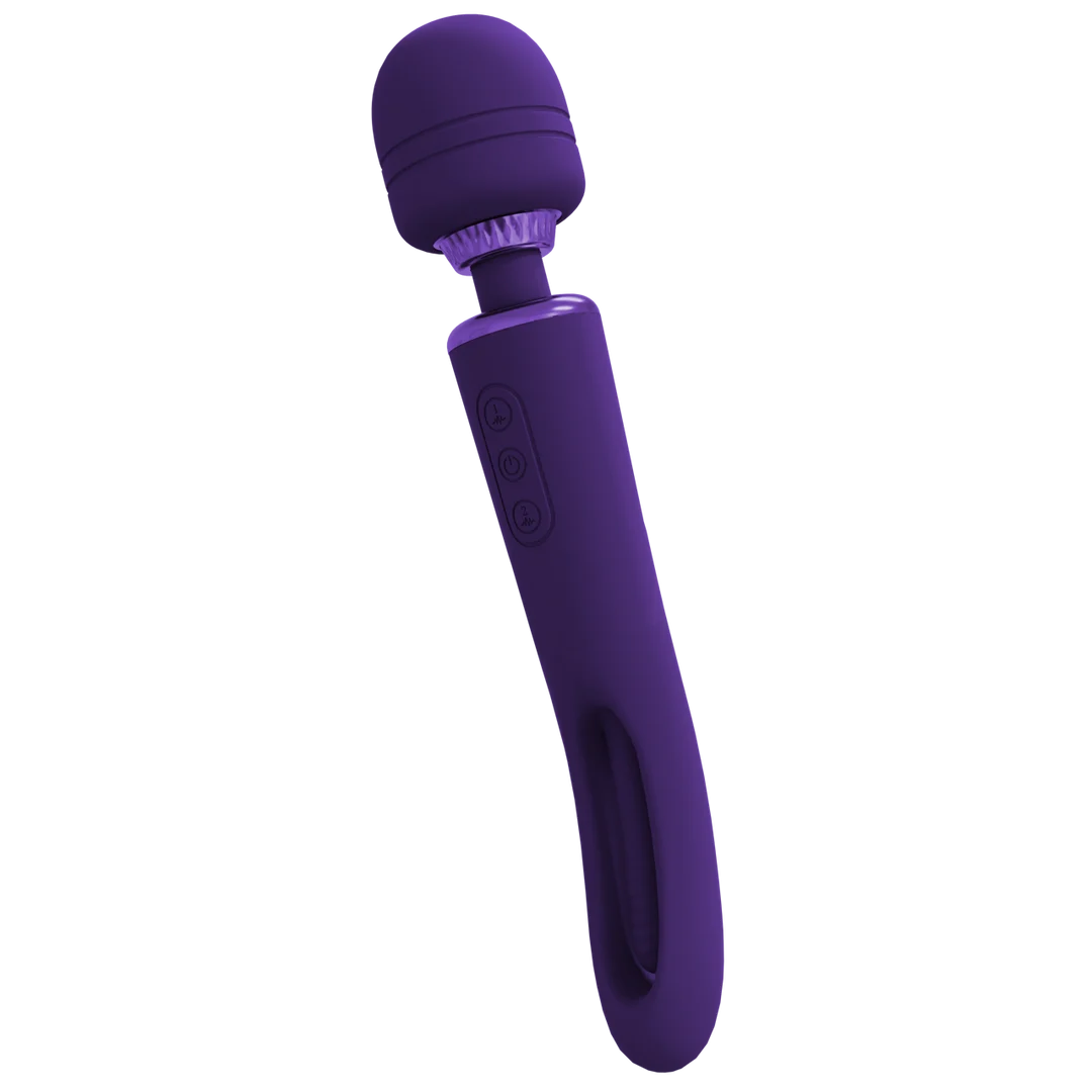 Wand Vibrator mit zwei Enden, flatternder Zunge und zwei Motoren, VIVE, lila VIVE by Shots – Bild 9