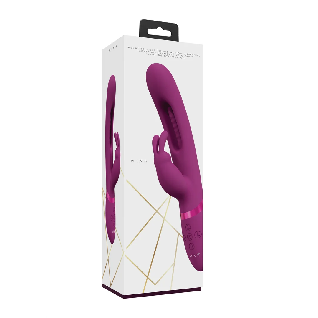 Rabbit Vibrator – Triple Motor mit G Punkt Flapper – VIVE, Rosa, VIVE by Shots – Bild 2